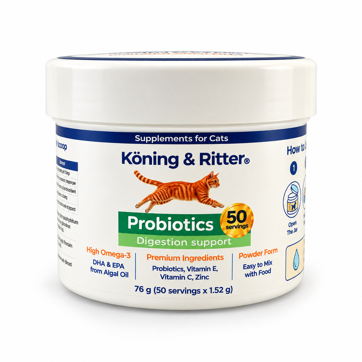 Cat Probiotic Supplement | Daily Gut Support Powder