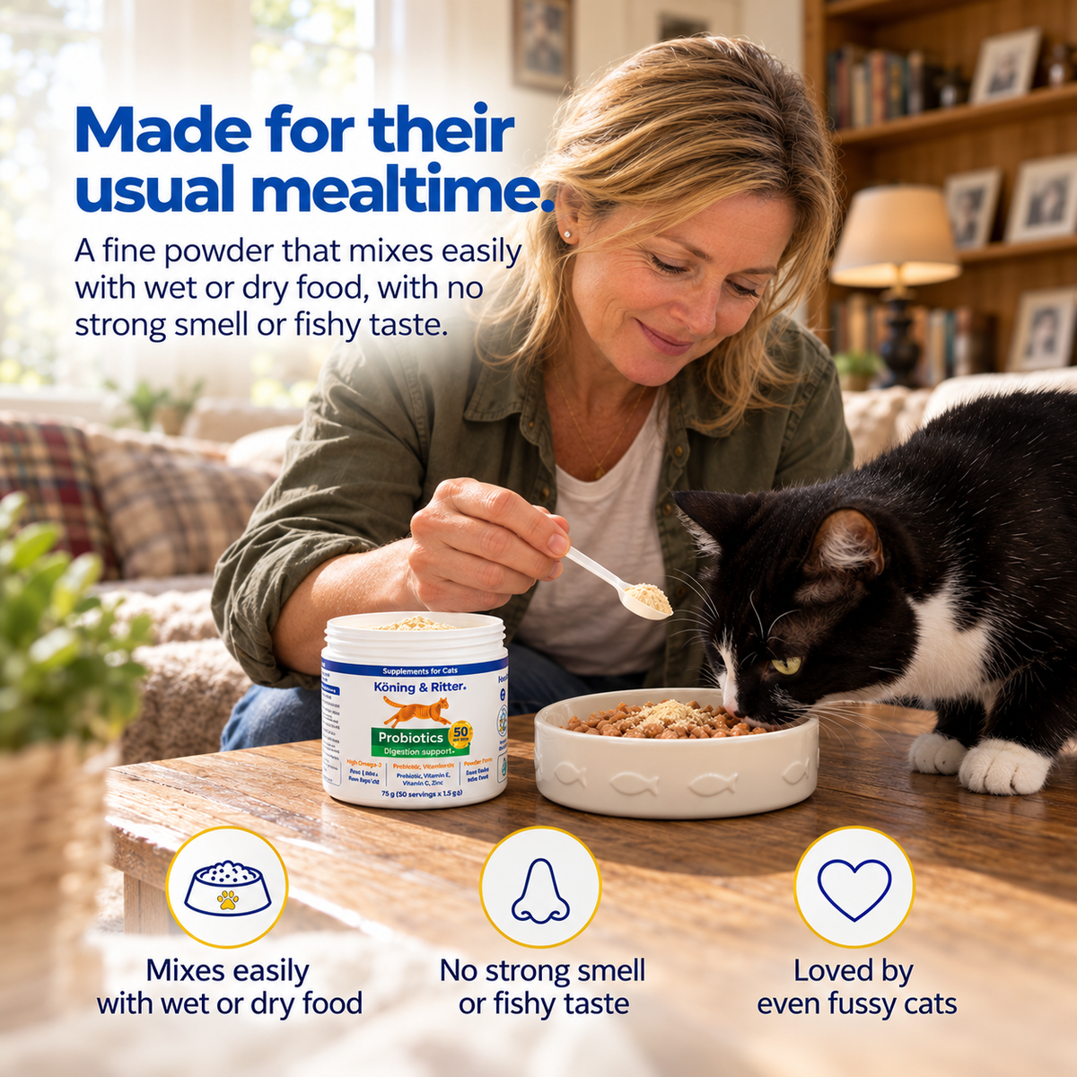 Cat Probiotic Supplement | Daily Gut Support Powder